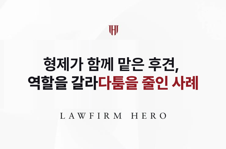형제가 함께 맡은 후견, 역할을 갈라 다툼을 줄이다 | 법무법인 영웅 상속 성공사례