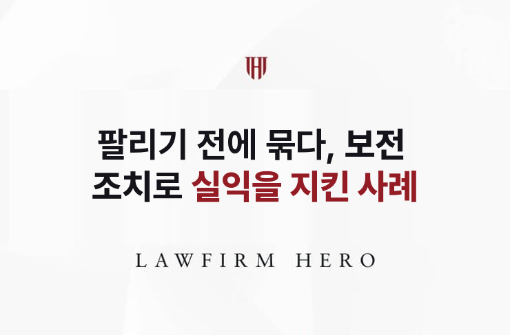 팔리기 전에 묶다, 소 제기와 함께 건 보전 조치 | 법무법인 영웅 상속 성공사례
