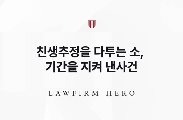 친생추정을 다투는 소, 기간을 지켜 낸 사건 | 법무법인 영웅 상속 성공사례